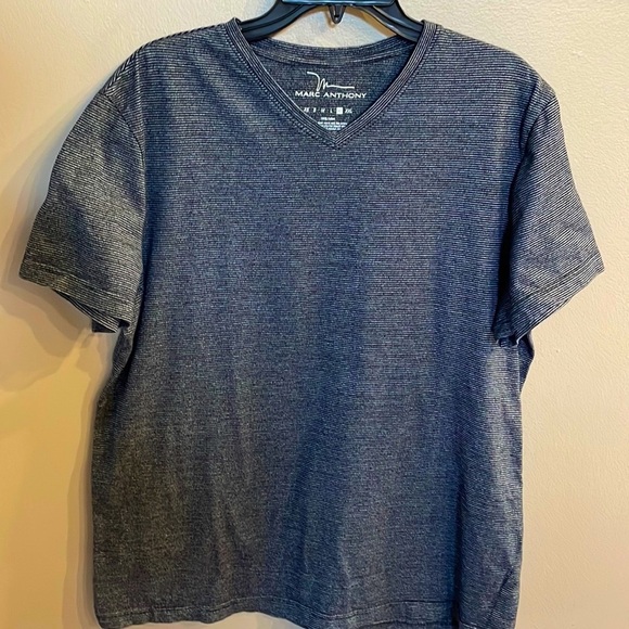 Marc Anthony MENS 100% cotton striped V neck tee classic size XL - Picture 1 of 7